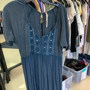Free People Teal Dress